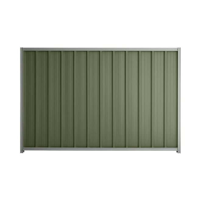 Good Neighbour® Superdek® 1500mm High Fence Panel Sheet: Mist Green Post/Track: Gull Grey