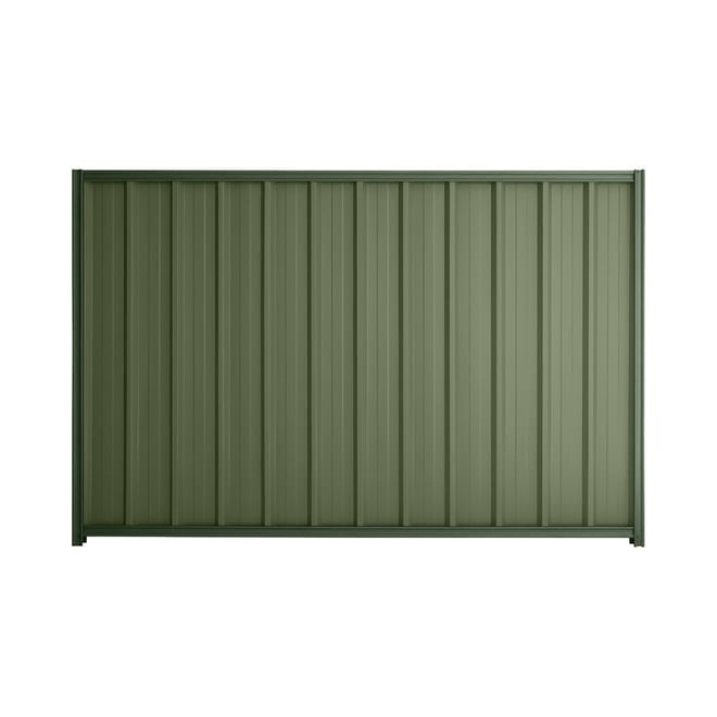 Good Neighbour® Superdek® 1500mm High Fence Panel Sheet: Mist Green Post/Track: Rivergum