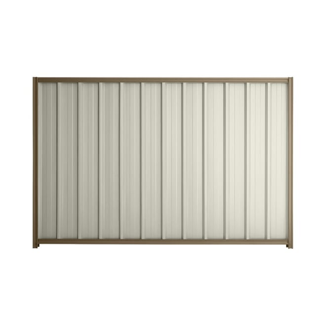 Good Neighbour® Superdek® 1500mm High Fence Panel Sheet: Off White Post/Track: Beige
