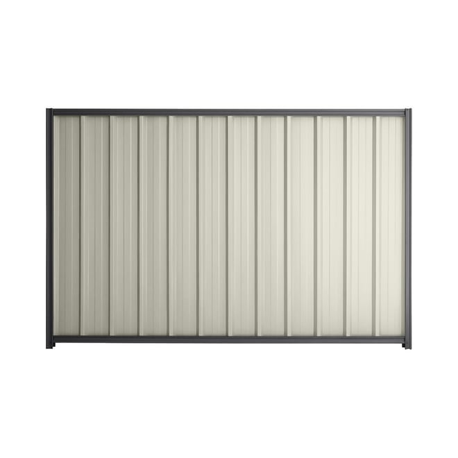 Good Neighbour® Superdek® 1500mm High Fence Panel Sheet: Off White Post/Track: Granite