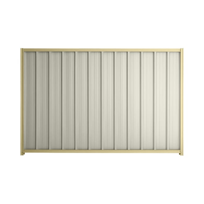Good Neighbour® Superdek® 1500mm High Fence Panel Sheet: Off White Post/Track: Primrose
