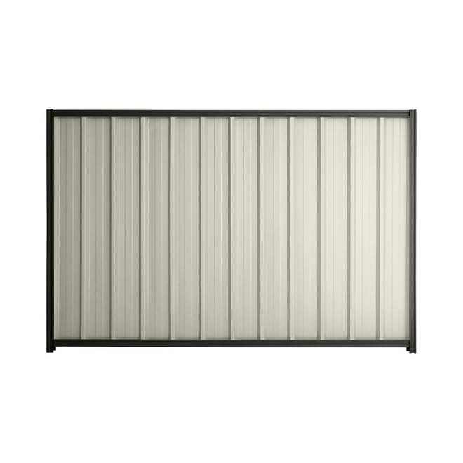 Good Neighbour® Superdek® 1500mm High Fence Panel Sheet: Off White Post/Track: Slate Grey