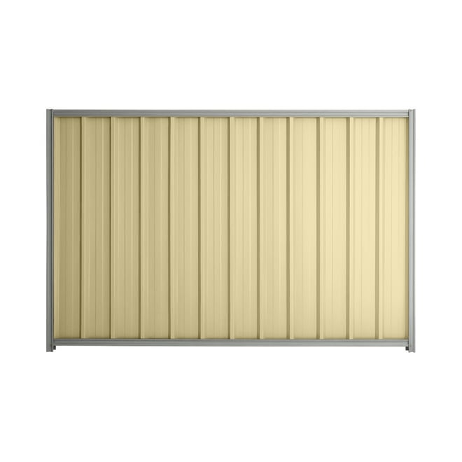 Good Neighbour® Superdek® 1500mm High Fence Panel Sheet: Primrose Post/Track: Gull Grey