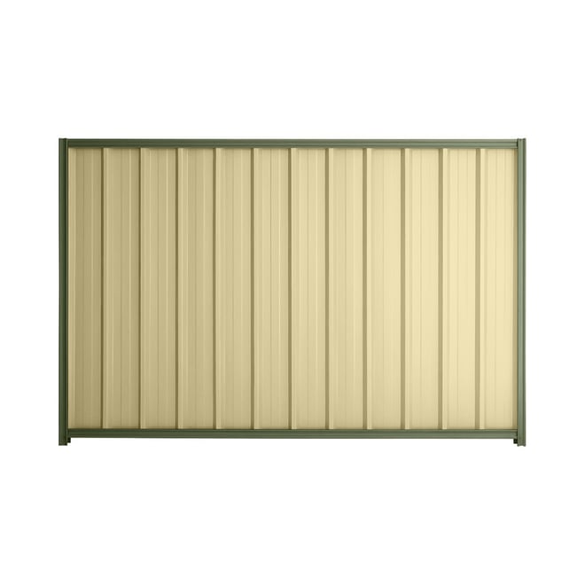 Good Neighbour® Superdek® 1500mm High Fence Panel Sheet: Primrose Post/Track: Mist Green