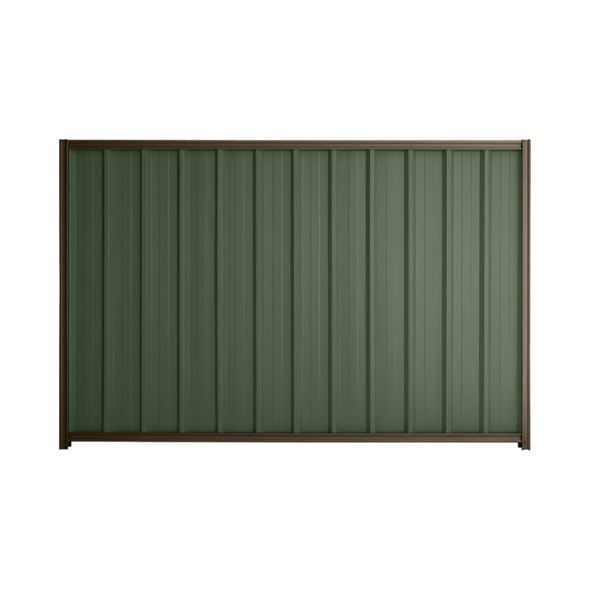 Good Neighbour® Superdek® 1500mm High Fence Panel Sheet: Rivergum Post/Track: Banyan Brown