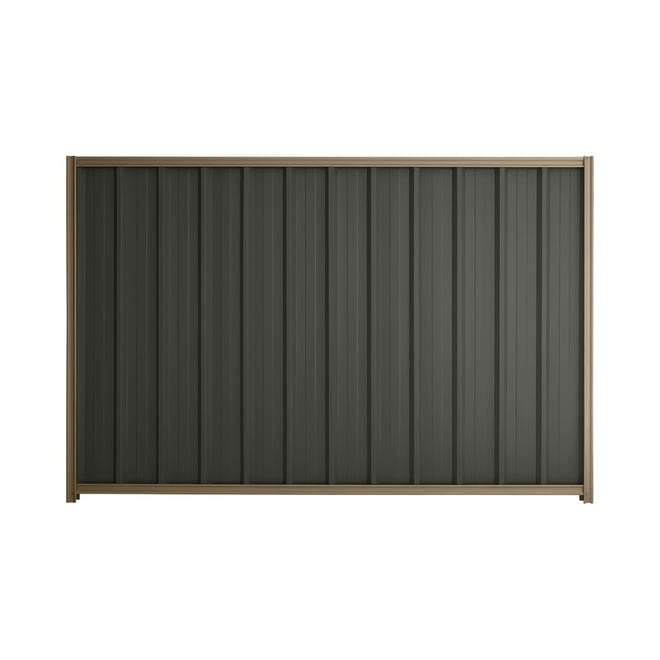 Good Neighbour® Superdek® 1500mm High Fence Panel Sheet: Slate Grey Post/Track: Beige
