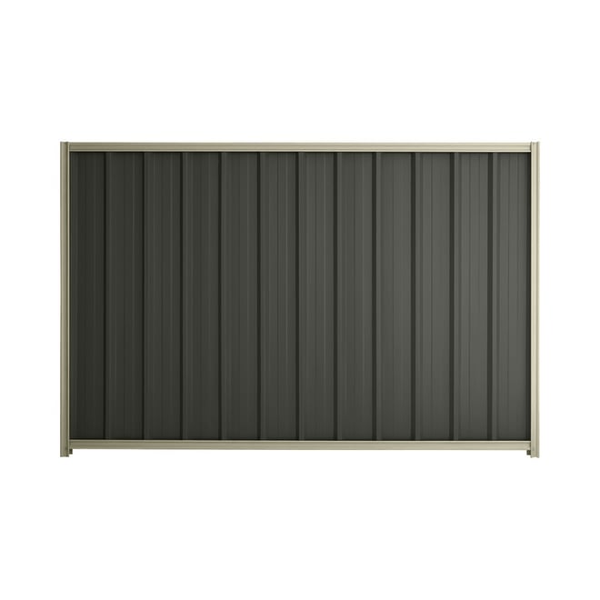 Good Neighbour® Superdek® 1500mm High Fence Panel Sheet: Slate Grey Post/Track: Moss Vale Sand