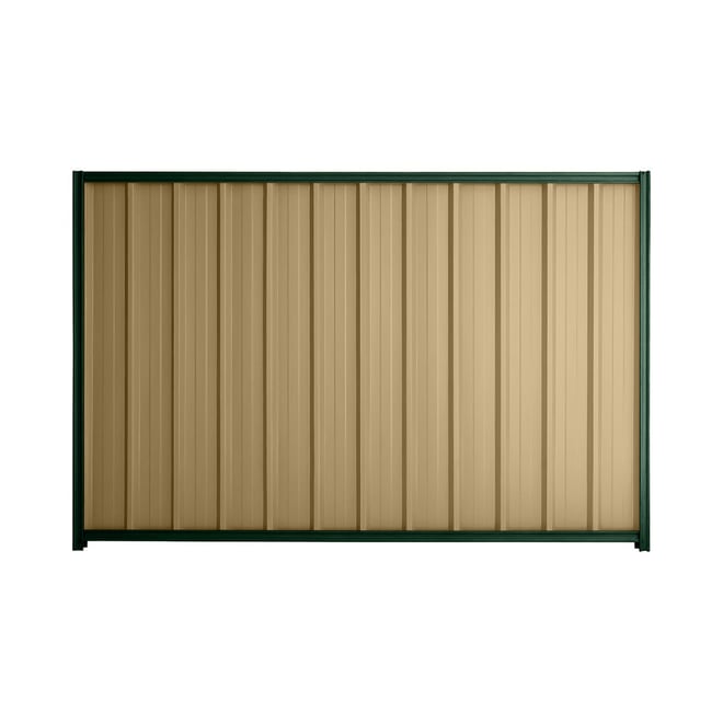 Good Neighbour® Superdek® 1500mm High Fence Panel Sheet: Wheat Post/Track: Caulfield Green