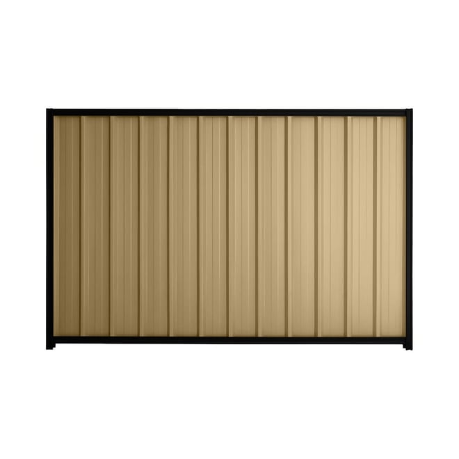 Good Neighbour® Superdek® 1500mm High Fence Panel Sheet: Wheat Post/Track: Ebony