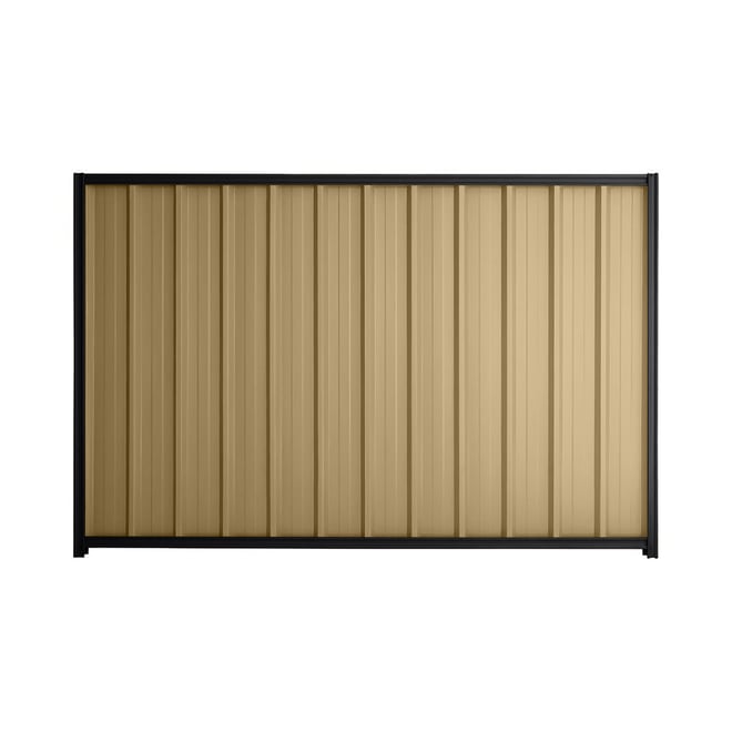 Good Neighbour® Superdek® 1500mm High Fence Panel Sheet: Wheat Post/Track: Gun Metal Grey