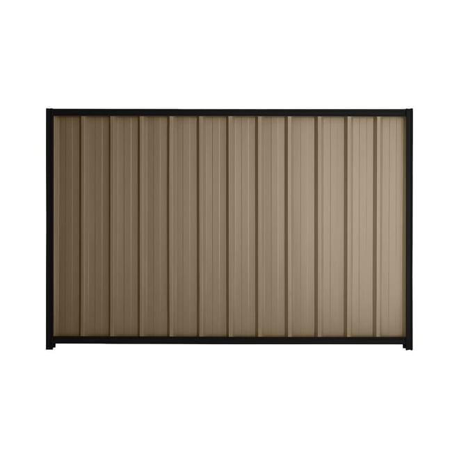 Good Neighbour® Superdek® 1800mm High Fence Panel Sheet: Beige Post/Track: Ebony