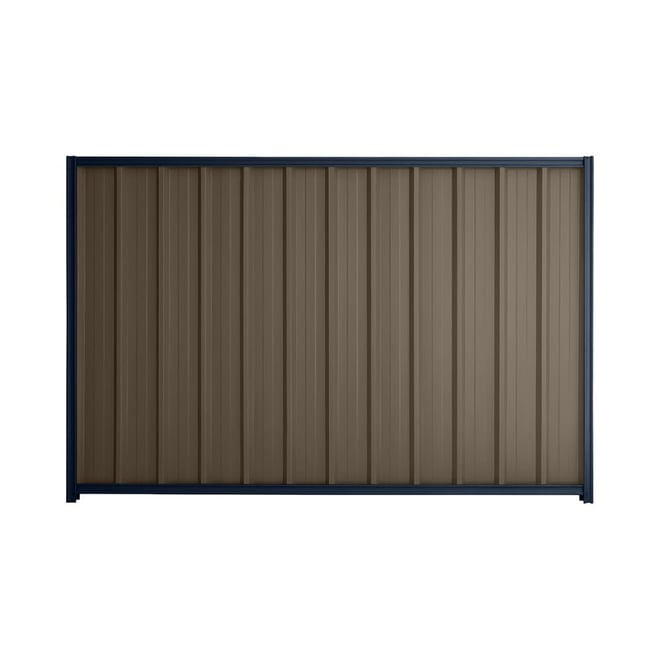 Good Neighbour® Superdek® 1800mm High Fence Panel Sheet: Banyan Brown Post/Track: Mountain Blue