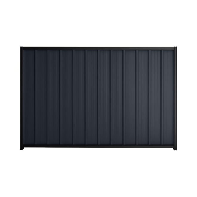 Good Neighbour® Superdek® 1800mm High Fence Panel Sheet: Dark Stone Post/Track: Gun Metal Grey