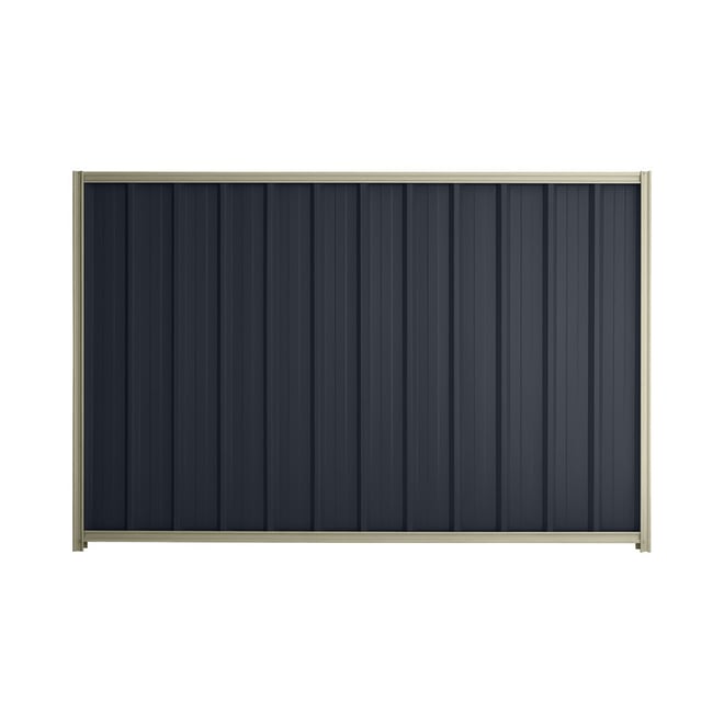 Good Neighbour® Superdek® 1800mm High Fence Panel Sheet: Dark Stone Post/Track: Moss Vale Sand