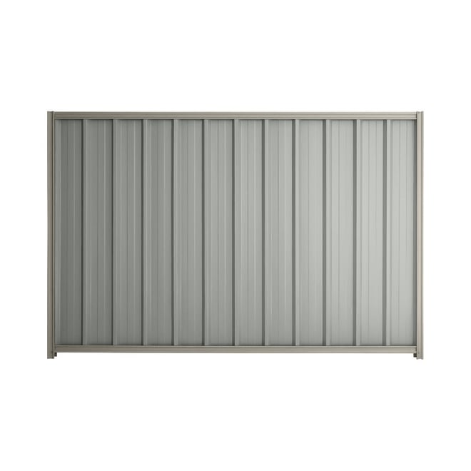 Good Neighbour® Superdek® 1800mm High Fence Panel Sheet: Gull Grey Post/Track: Birch
