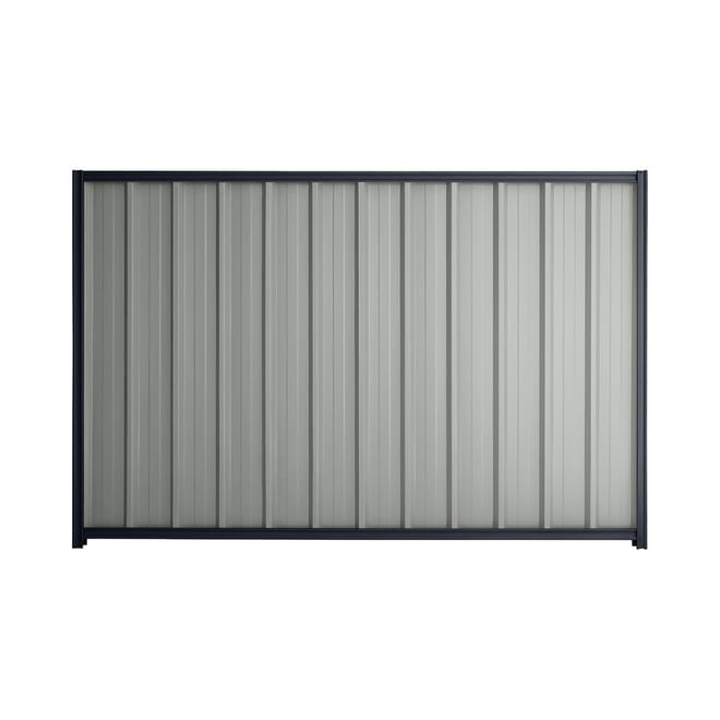 Good Neighbour® Superdek® 1800mm High Fence Panel Sheet: Gull Grey Post/Track: Dark Stone