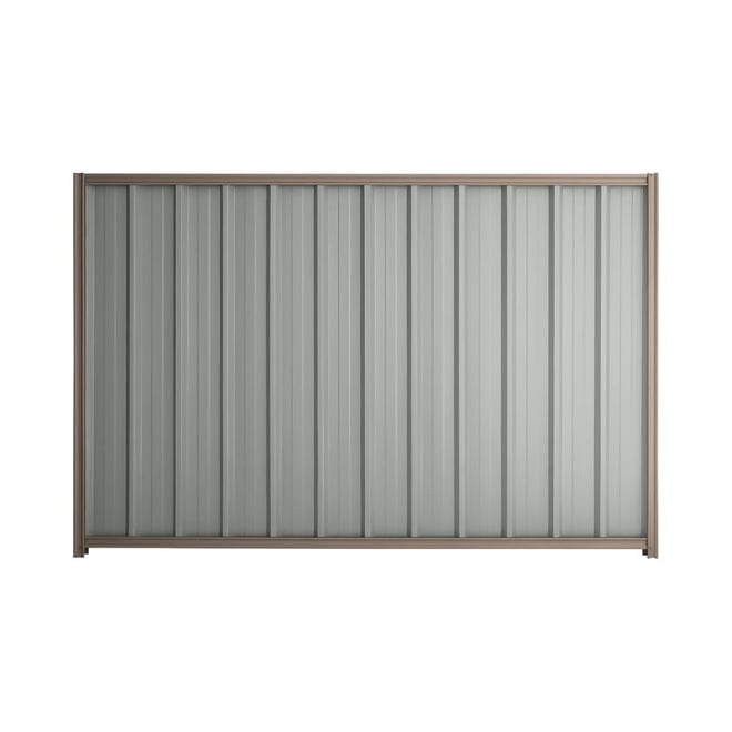 Good Neighbour® Superdek® 1800mm High Fence Panel Sheet: Gull Grey Post/Track: Marsh