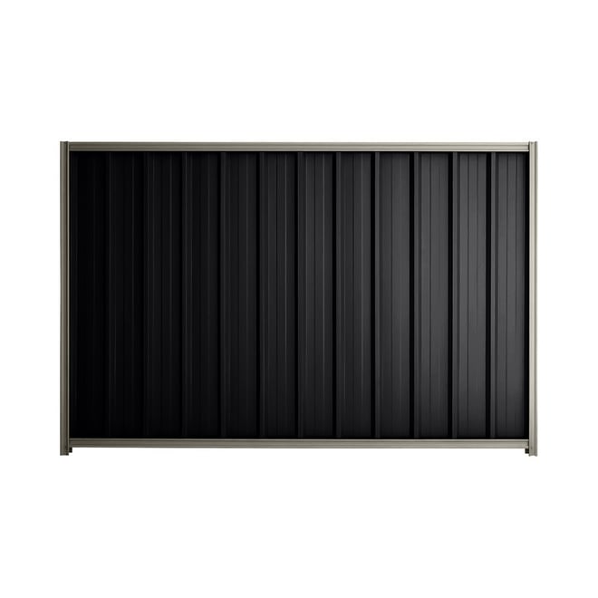 Good Neighbour® Superdek® 1800mm High Fence Panel Sheet: Gun Metal Grey Post/Track: Birch