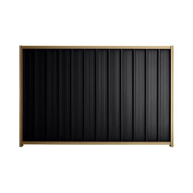 Good Neighbour® Superdek® 1800mm High Fence Panel Sheet: Gun Metal Grey Post/Track: Wheat