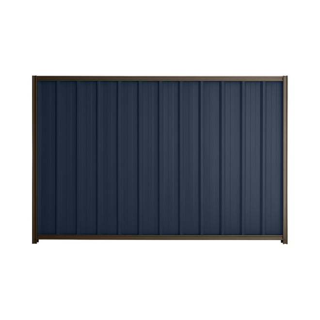 Good Neighbour® Superdek® 1800mm High Fence Panel Sheet: Mountain Blue Post/Track: Banyan Brown