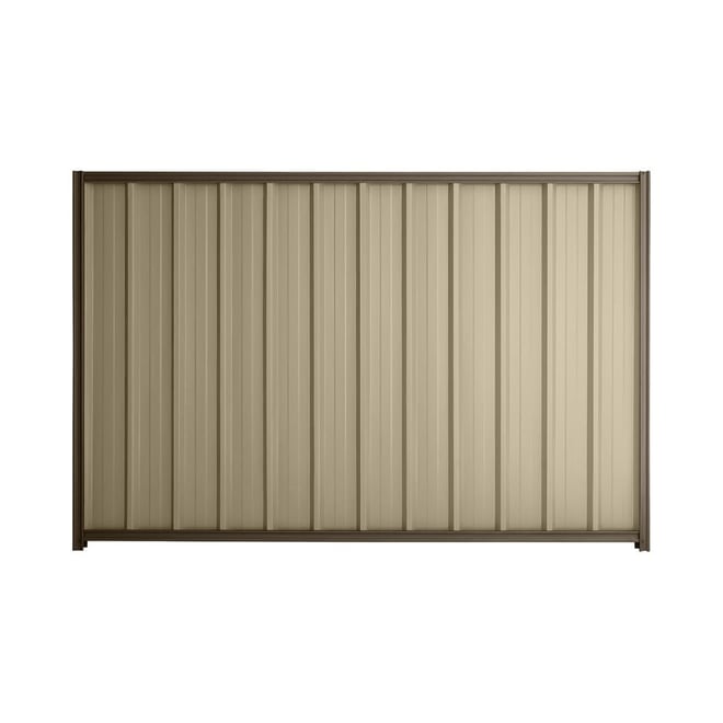 Good Neighbour® Superdek® 1800mm High Fence Panel Sheet: Merino Post/Track: Banyan Brown