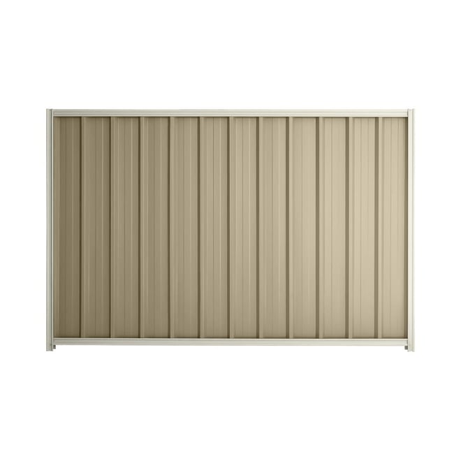 Good Neighbour® Superdek® 1800mm High Fence Panel Sheet: Merino Post/Track: Off White