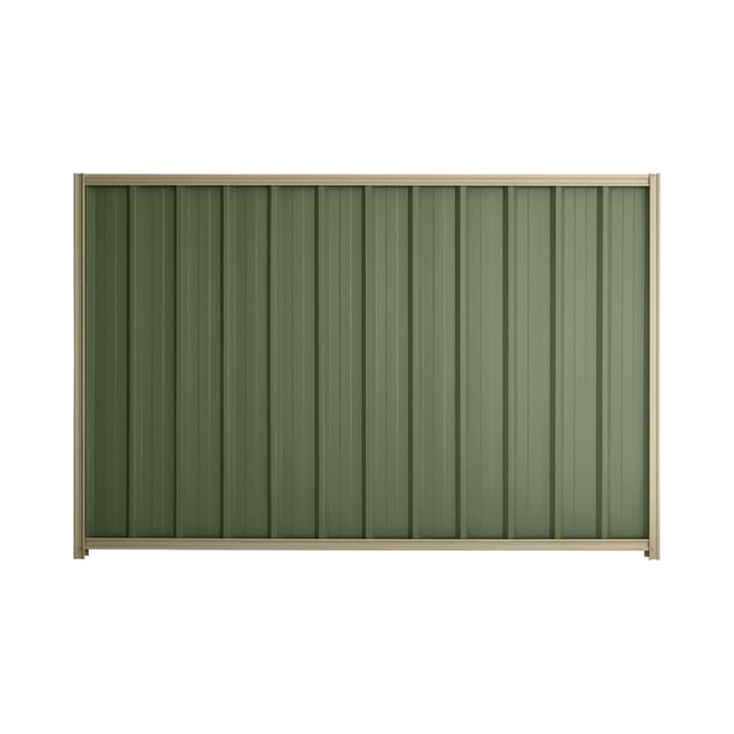 Good Neighbour® Superdek® 1800mm High Fence Panel Sheet: Mist Green Post/Track: Merino