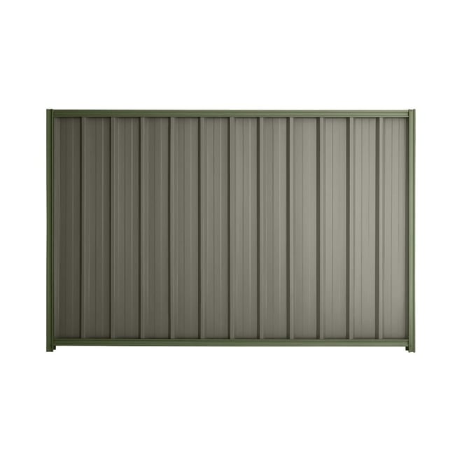 Good Neighbour® Superdek® 1800mm High Fence Panel Sheet: Marsh Post/Track: Mist Green