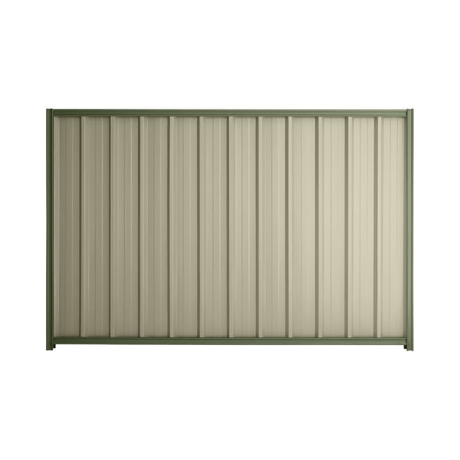 Good Neighbour® Superdek® 1800mm High Fence Panel Sheet: Moss Vale Sand Post/Track: Mist Green