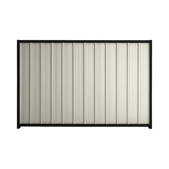Good Neighbour® Superdek® 1800mm High Fence Panel Sheet: Off White Post/Track: Ebony