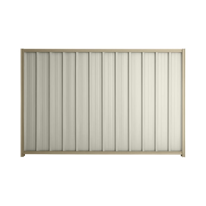 Good Neighbour® Superdek® 1800mm High Fence Panel Sheet: Off White Post/Track: Merino