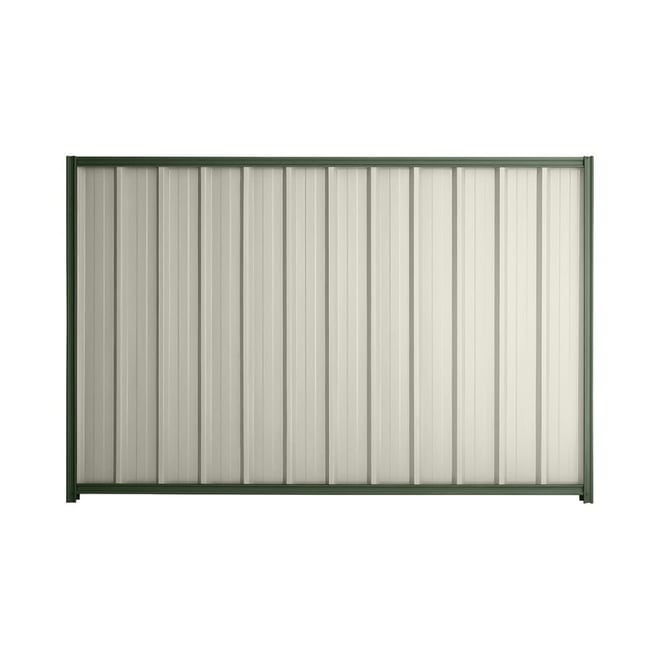 Good Neighbour® Superdek® 1800mm High Fence Panel Sheet: Off White Post/Track: Rivergum