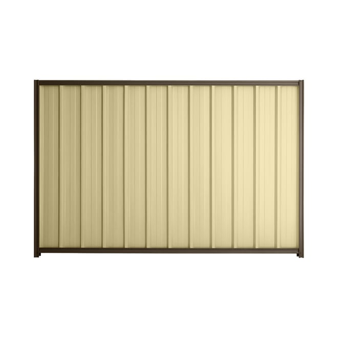 Good Neighbour® Superdek® 1800mm High Fence Panel Sheet: Primrose Post/Track: Banyan Brown