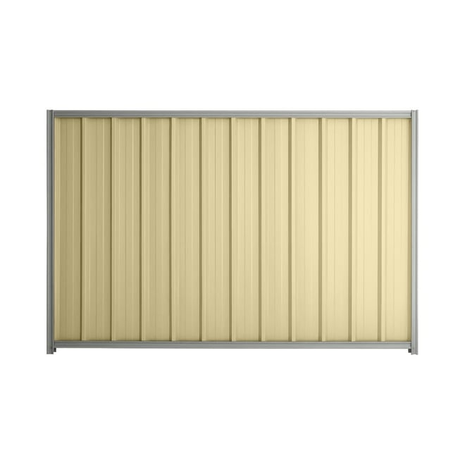 Good Neighbour® Superdek® 1800mm High Fence Panel Sheet: Primrose Post/Track: Gull Grey
