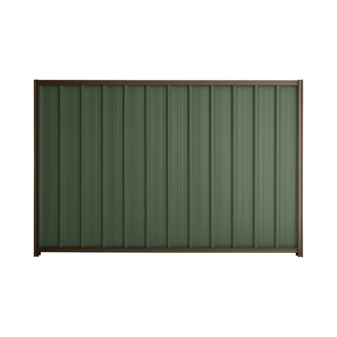 Good Neighbour® Superdek® 1800mm High Fence Panel Sheet: Rivergum Post/Track: Banyan Brown
