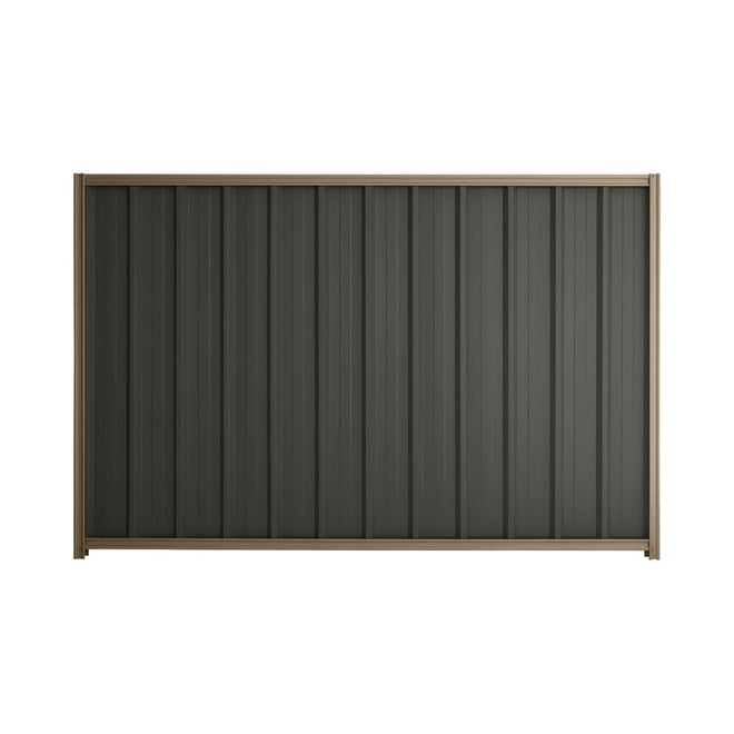Good Neighbour® Superdek® 1800mm High Fence Panel Sheet: Slate Grey Post/Track: Beige