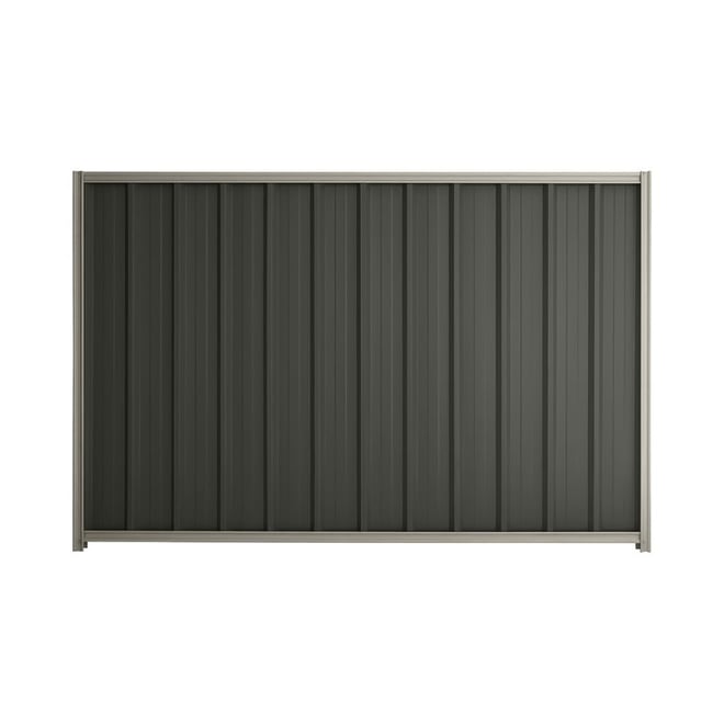 Good Neighbour® Superdek® 1800mm High Fence Panel Sheet: Slate Grey Post/Track: Birch