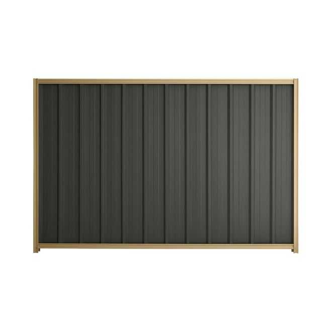 Good Neighbour® Superdek® 1800mm High Fence Panel Sheet: Slate Grey Post/Track: Wheat