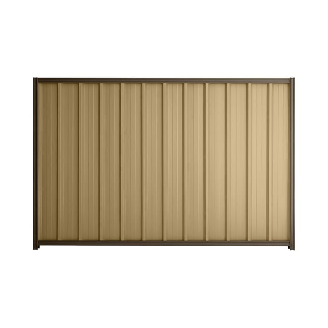 Good Neighbour® Superdek® 1800mm High Fence Panel Sheet: Wheat Post/Track: Banyan Brown