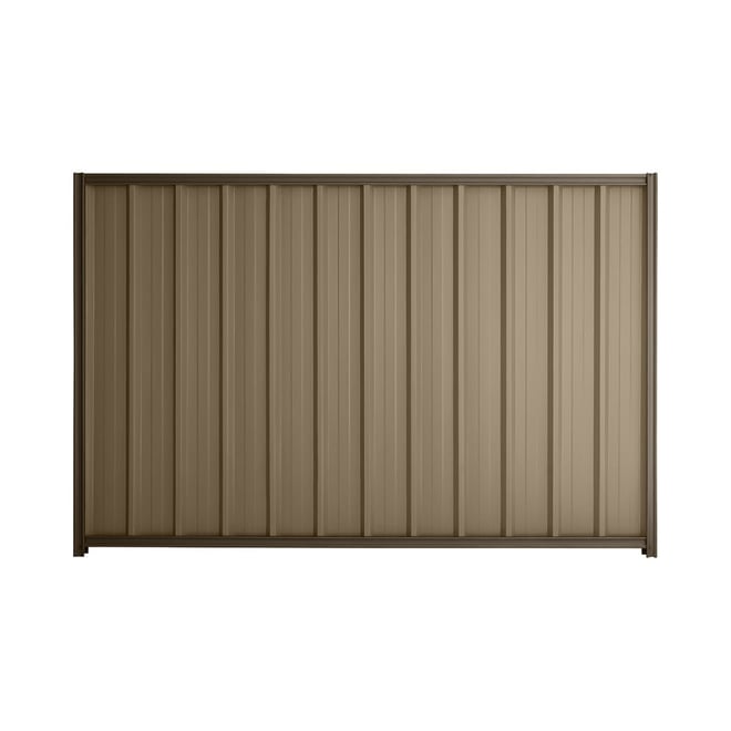Good Neighbour® Superdek® 2100mm High Fence Panel Sheet: Beige Post/Track: Banyan Brown