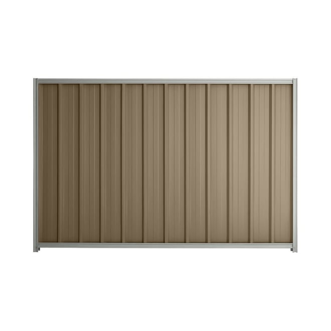 Good Neighbour® Superdek® 2100mm High Fence Panel Sheet: Beige Post/Track: Gull Grey