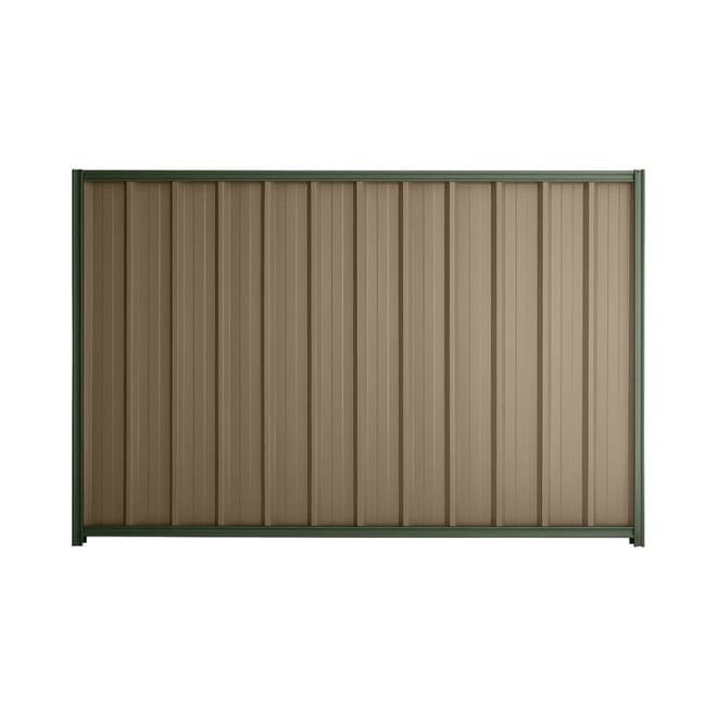Good Neighbour® Superdek® 2100mm High Fence Panel Sheet: Beige Post/Track: Rivergum