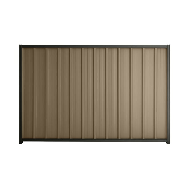 Good Neighbour® Superdek® 2100mm High Fence Panel Sheet: Beige Post/Track: Slate Grey
