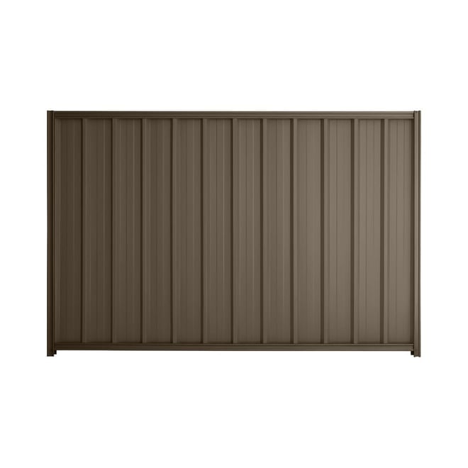 Good Neighbour® Superdek® 2100mm High Fence Panel Sheet: Banyan Brown Post/Track: Banyan Brown