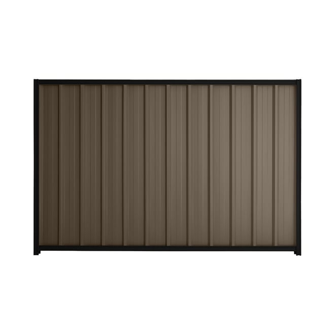 Good Neighbour® Superdek® 2100mm High Fence Panel Sheet: Banyan Brown Post/Track: Ebony