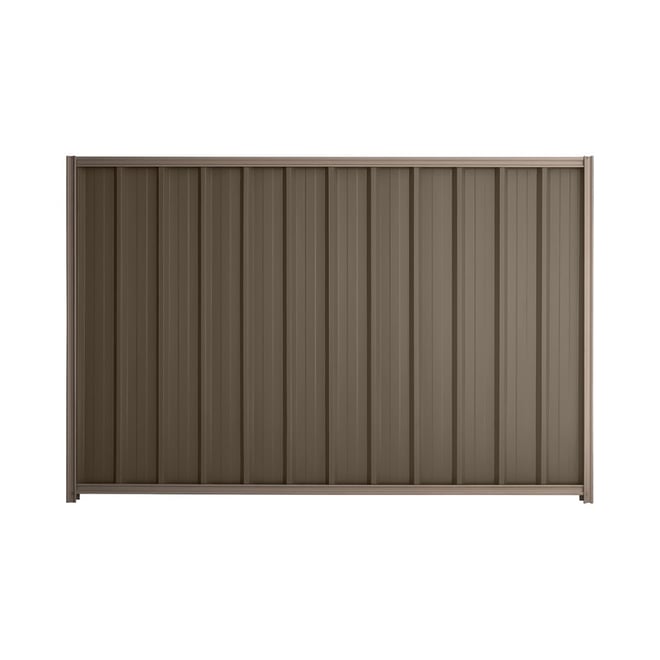 Good Neighbour® Superdek® 2100mm High Fence Panel Sheet: Banyan Brown Post/Track: Marsh