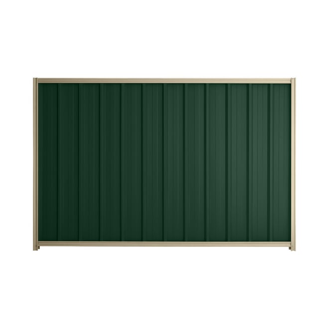 Good Neighbour® Superdek® 2100mm High Fence Panel Sheet: Caulfield Green Post/Track: Merino