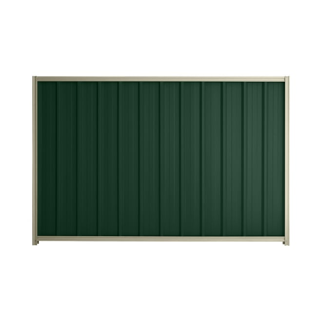 Good Neighbour® Superdek® 2100mm High Fence Panel Sheet: Caulfield Green Post/Track: Moss Vale Sand