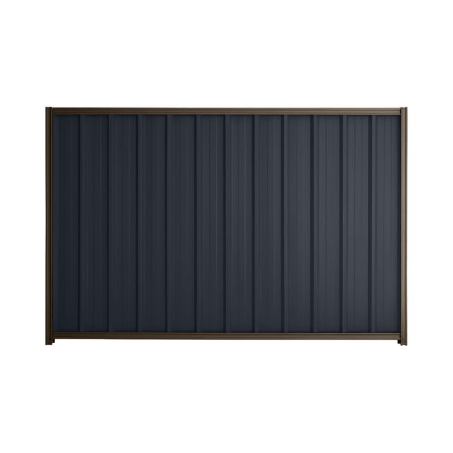 Good Neighbour® Superdek® 2100mm High Fence Panel Sheet: Dark Stone Post/Track: Banyan Brown