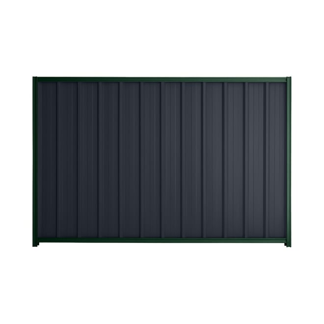 Good Neighbour® Superdek® 2100mm High Fence Panel Sheet: Dark Stone Post/Track: Caulfield Green